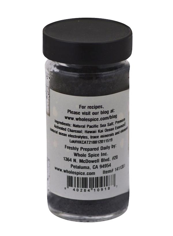 Whole Spice Inc. Hawaiian Black Lava Salt is infused with activated charcoal, offering a unique flavor and striking appearance in every bottle.