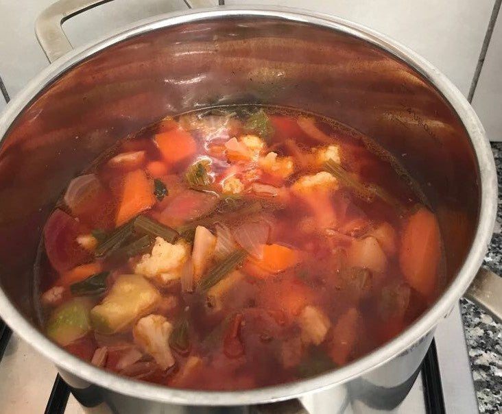 Cleansing Vegetable Soup with a Hint of Harissa